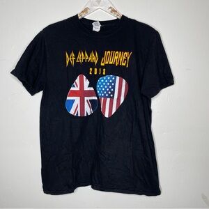 AUTHENTIC BAND TEE DEF LEPPARD x JOURNEY 2018 TOUR MERCH T SHIRT SZ L